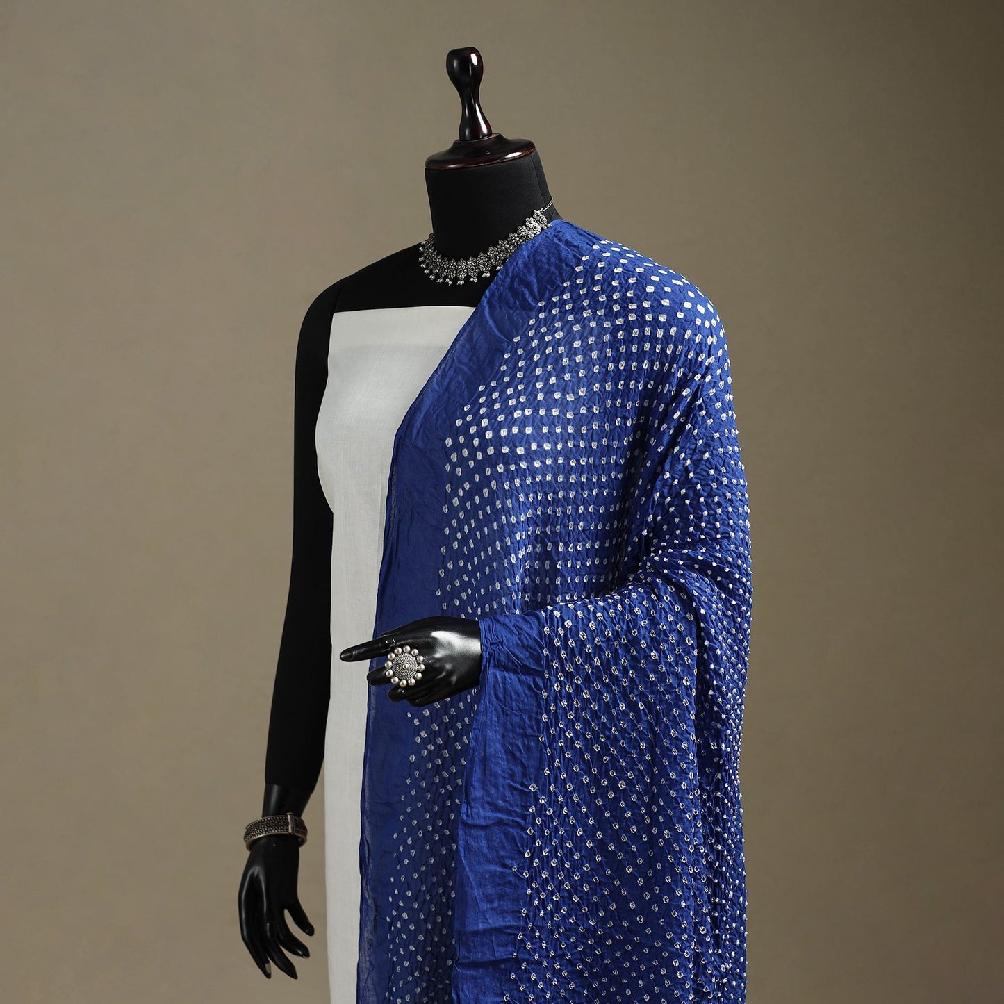 Kutch tie-dye cotton heavy bandhani dupatta 21 - handcrafted