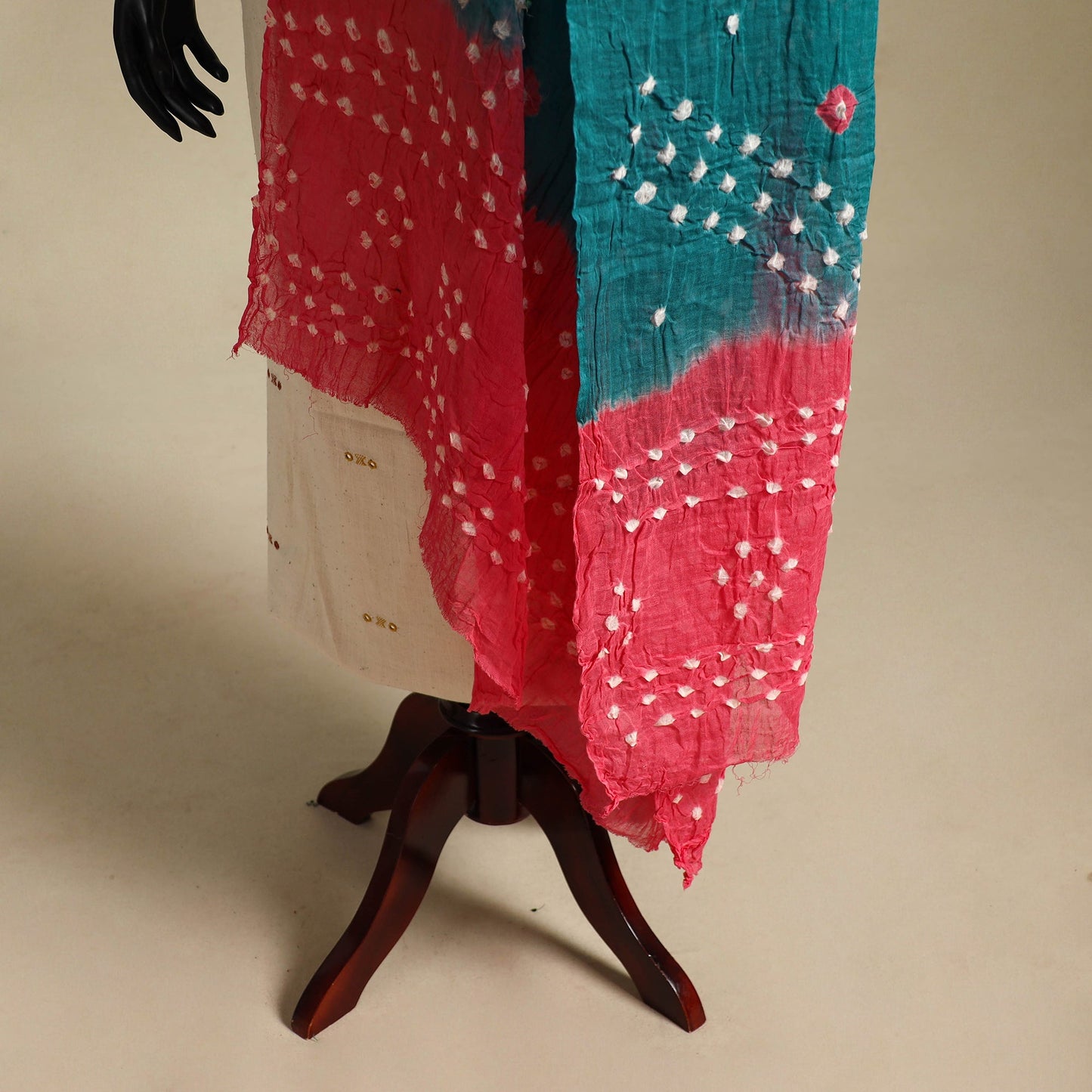 Blue - kutch tie-dye mul cotton bandhani dupatta 06