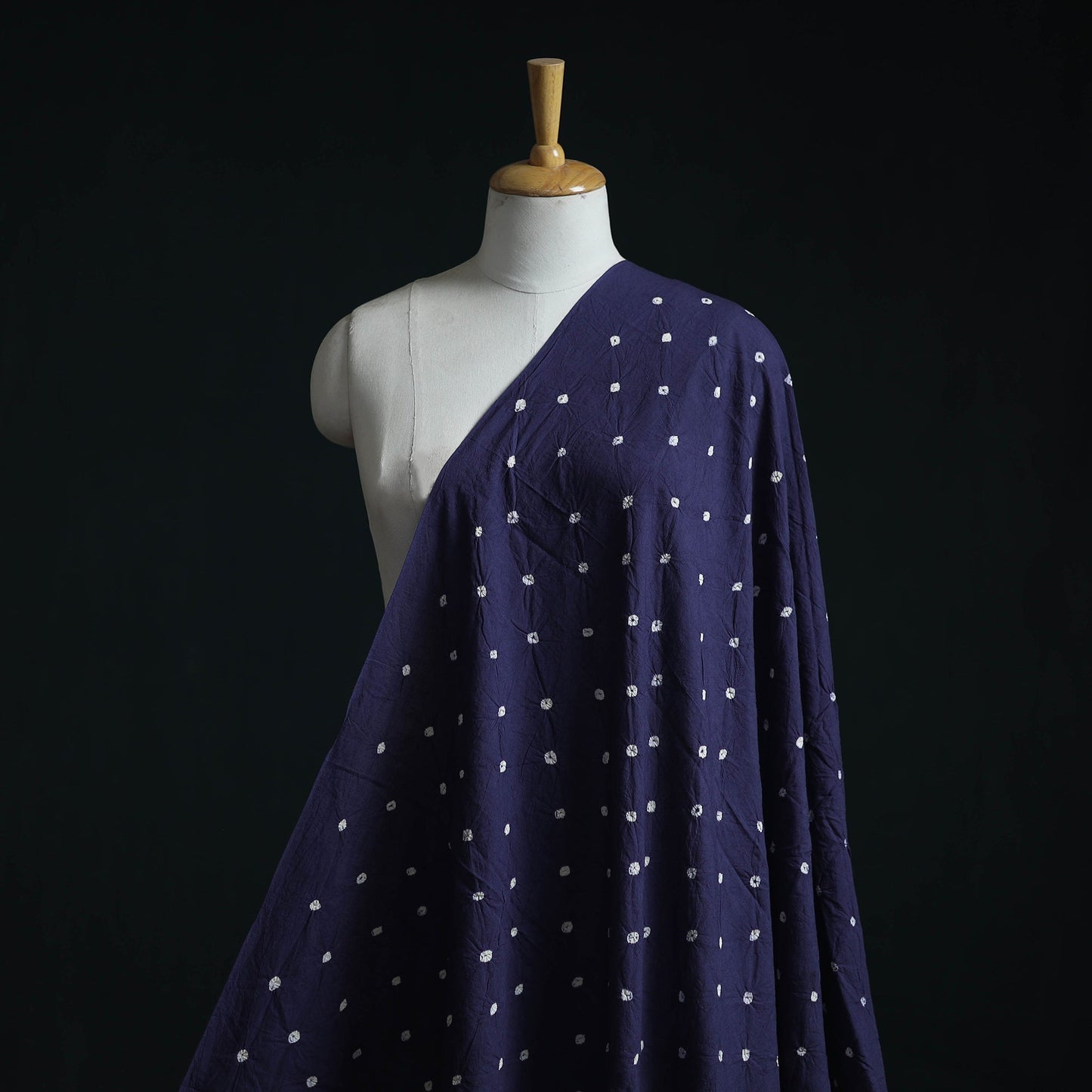 Kutch tie-dye pure mul cotton bandhani fabric 07