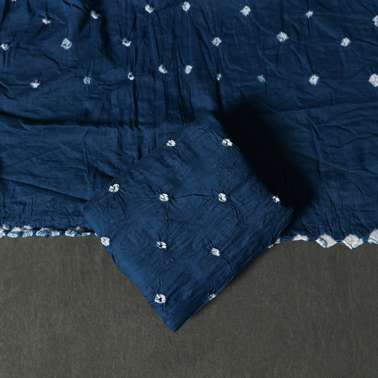 Kutch tie-dye satin cotton bandhani 3pc unstitched dress