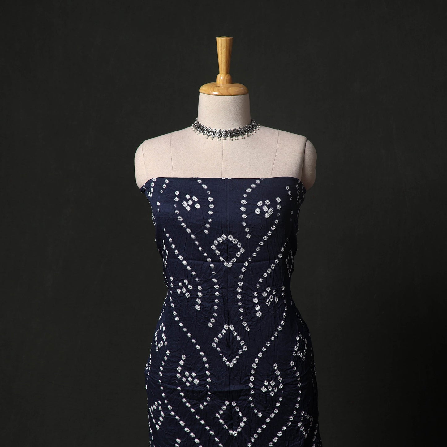 Kutch tie-dye satin cotton bandhani 3pc unstitched dress