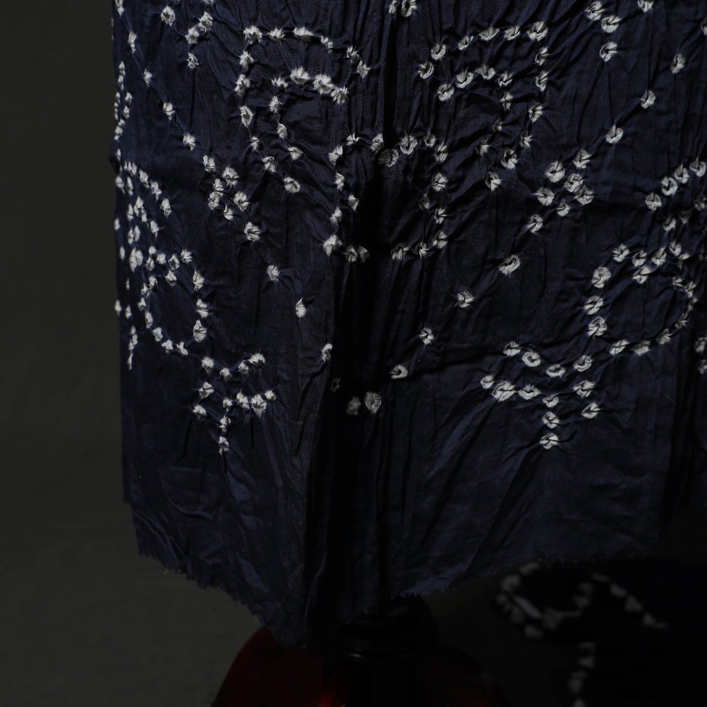 Kutch tie-dye satin cotton bandhani 3pc unstitched dress