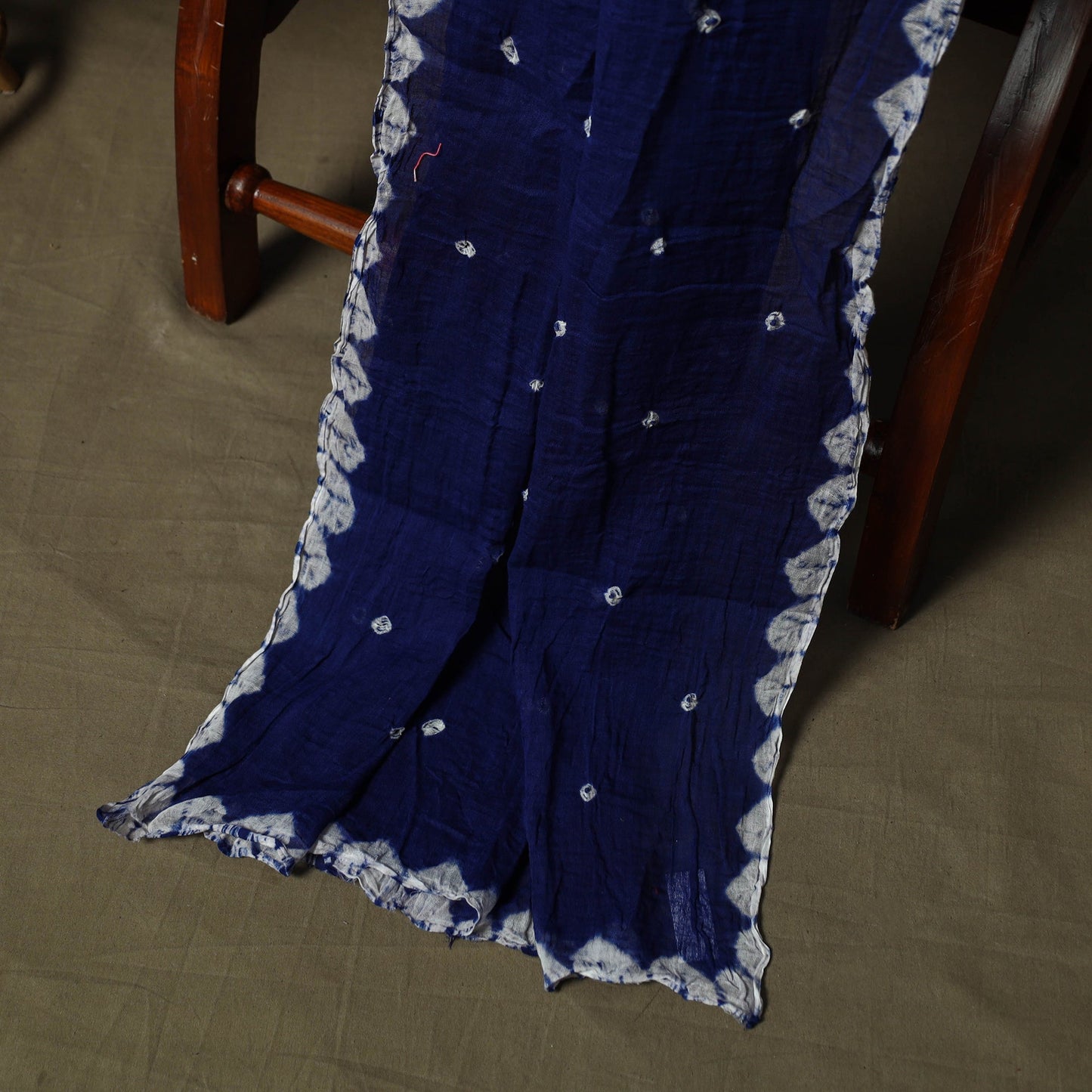 Kutch tie-dye satin cotton bandhani 3pc unstitched dress