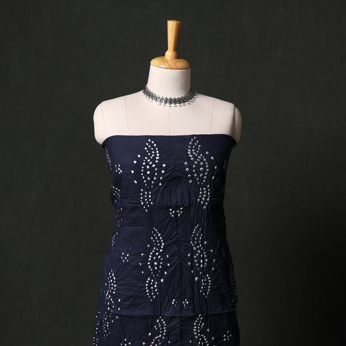 Kutch tie-dye satin cotton bandhani 3pc unstitched dress