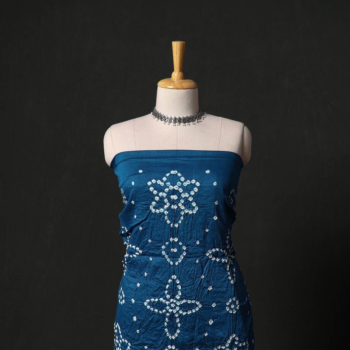 Kutch tie-dye satin cotton bandhani 3pc unstitched dress