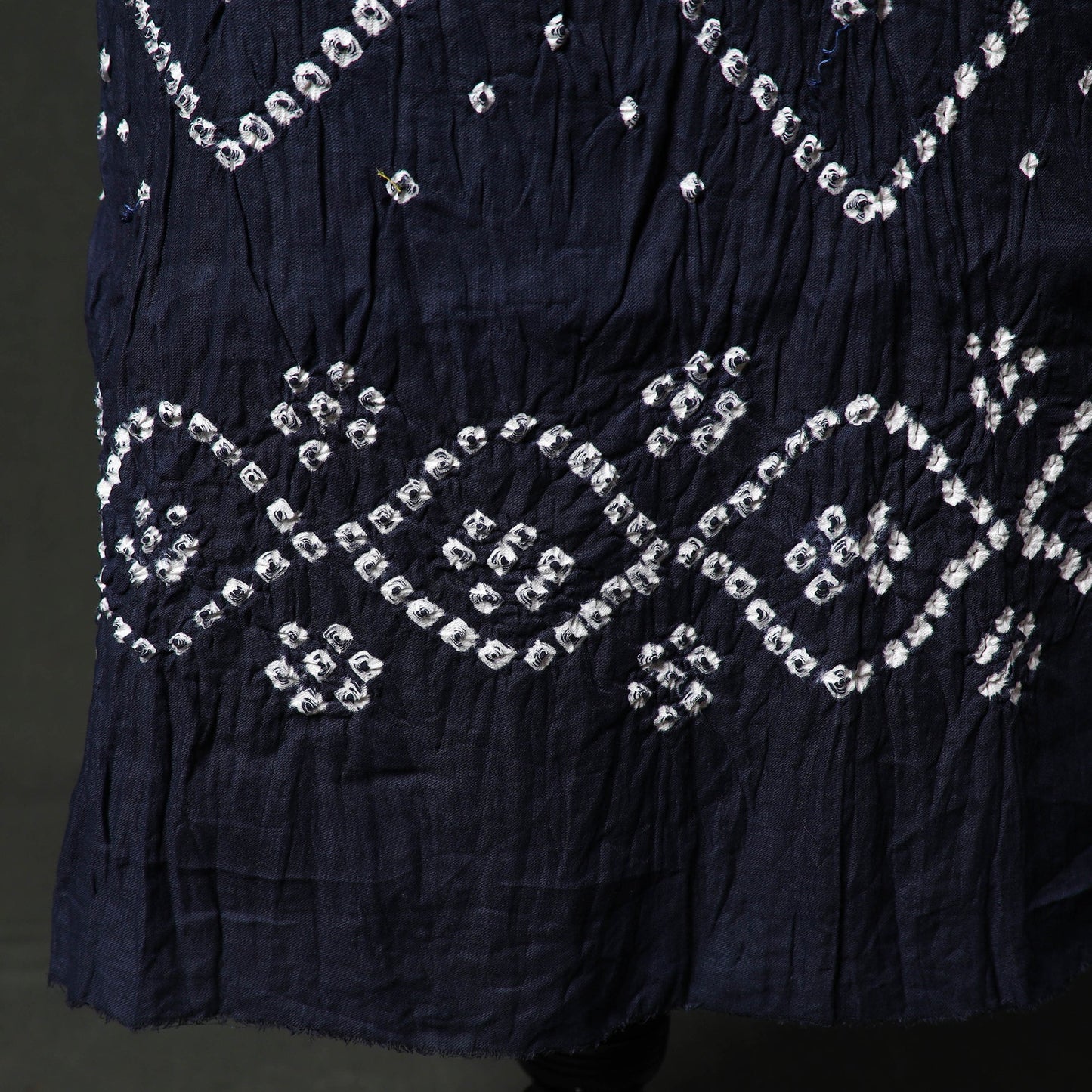Kutch tie-dye satin cotton bandhani 3pc unstitched dress