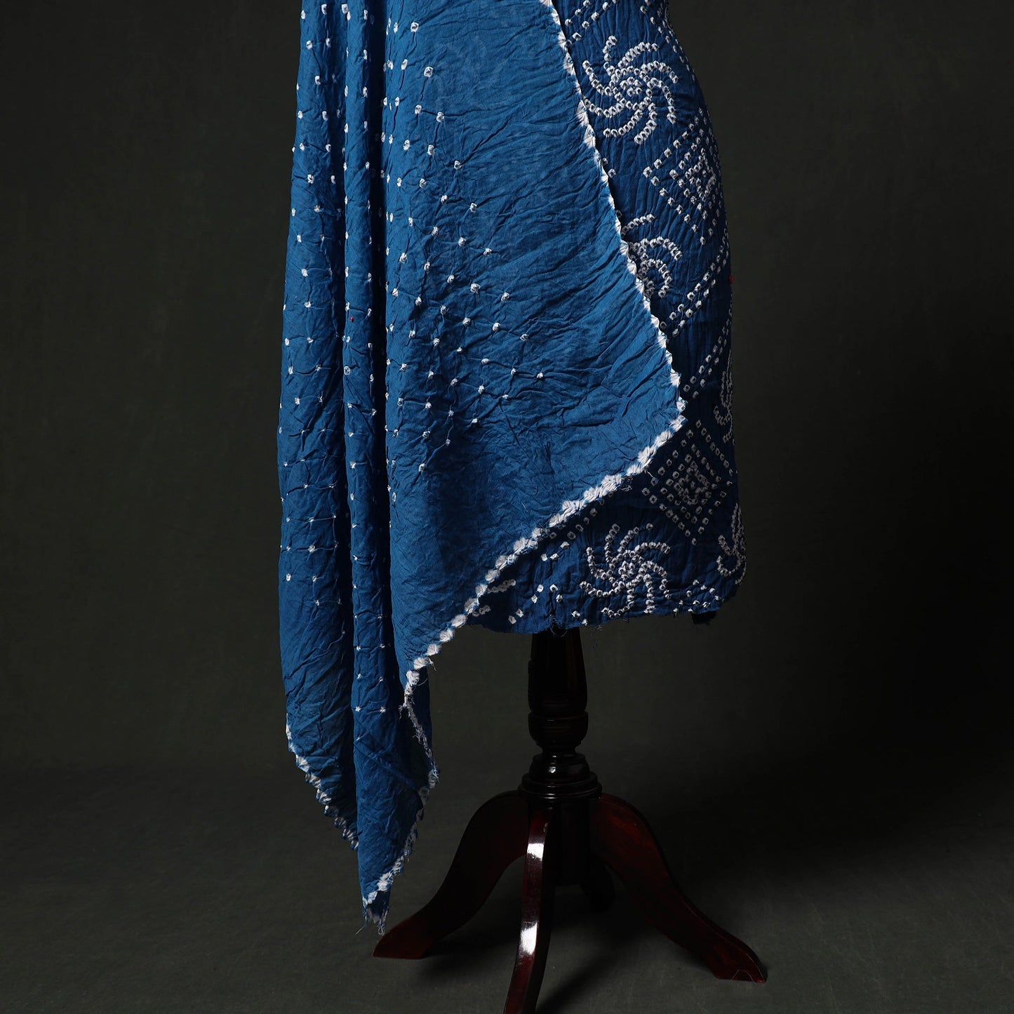 Kutch tie-dye satin cotton bandhani 3pc unstitched dress