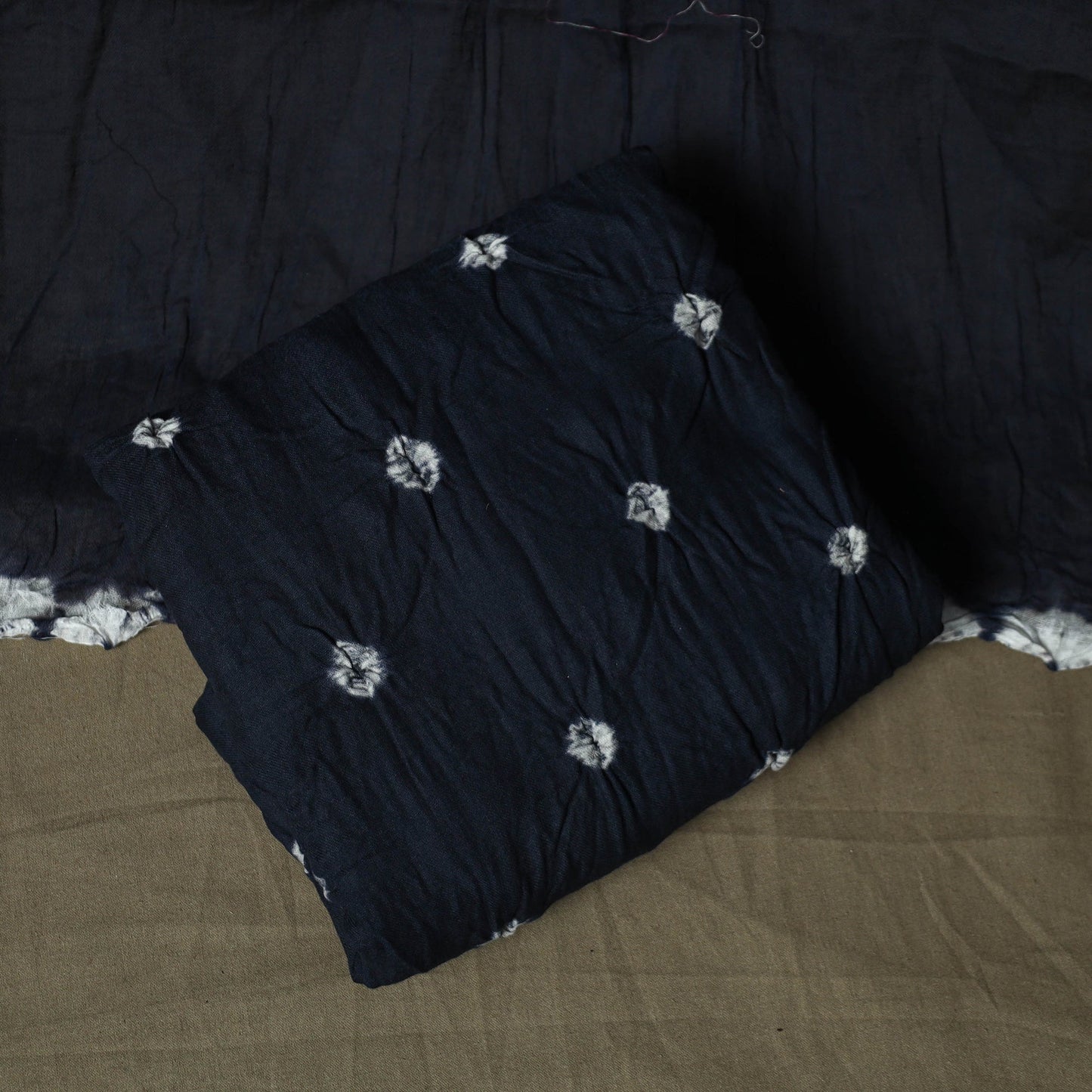 Kutch tie-dye satin cotton bandhani 3pc unstitched dress