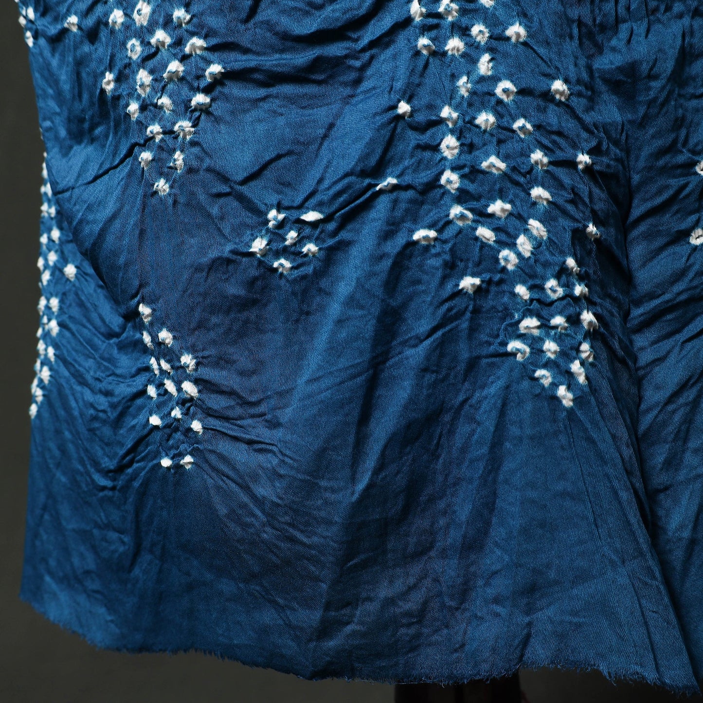 Kutch tie-dye satin cotton bandhani 3pc unstitched dress