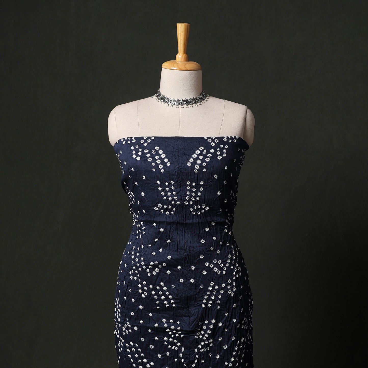 Kutch tie-dye satin cotton bandhani 3pc unstitched dress