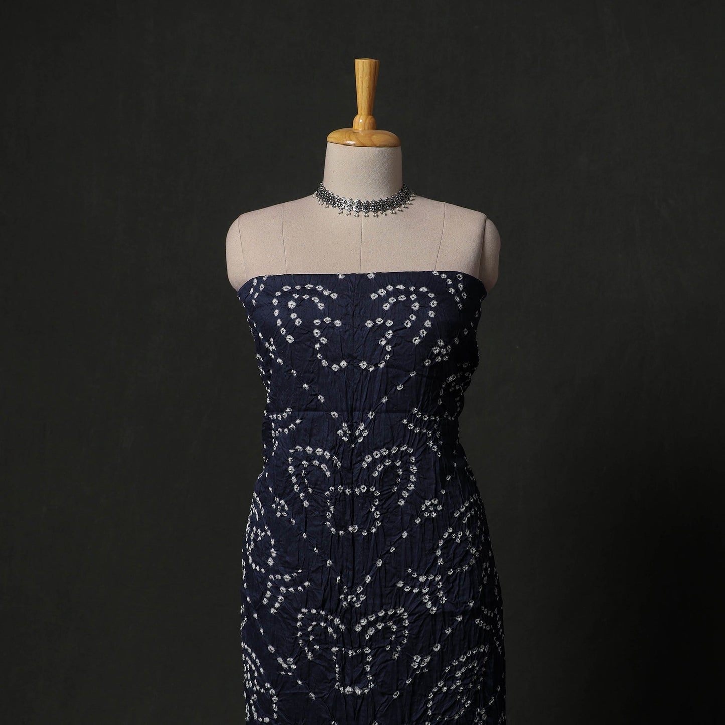 Kutch tie-dye satin cotton bandhani 3pc unstitched dress