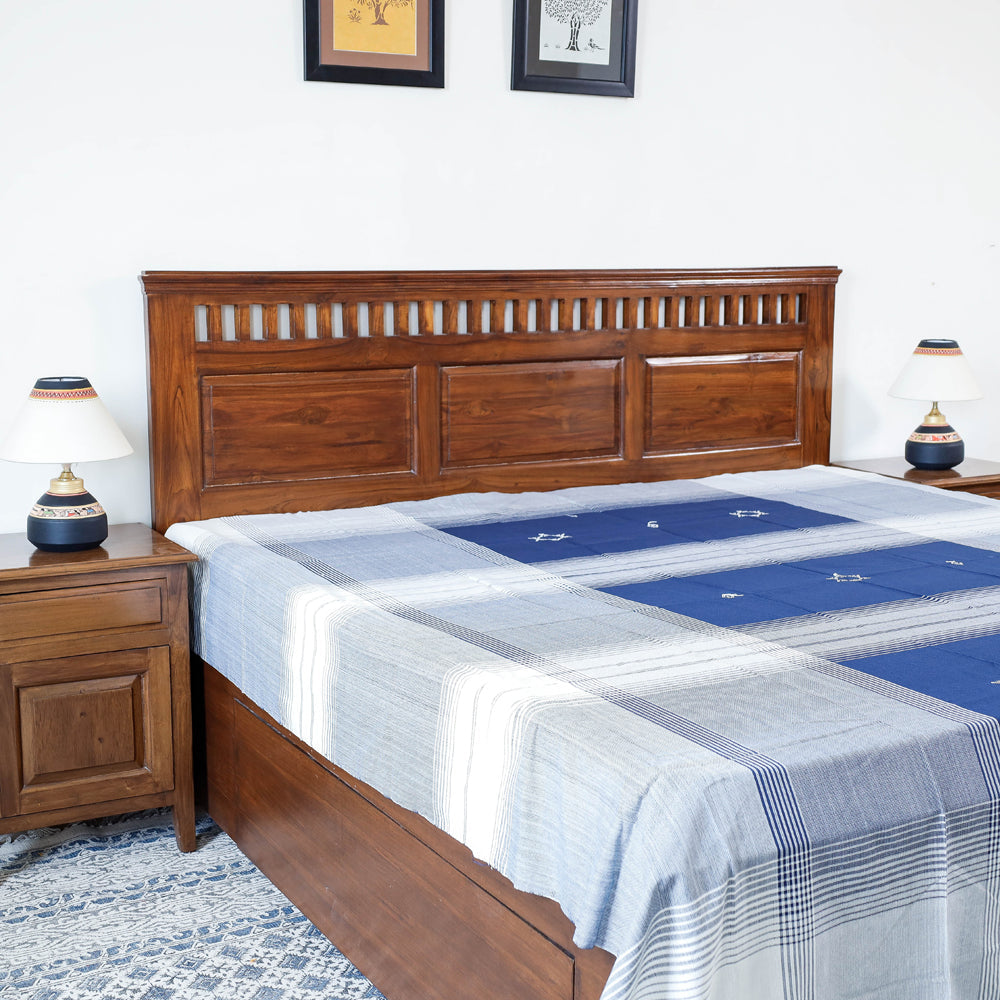 Kutch Weave Pure Hand loom Cotton Bed cover (90 x 108 in)