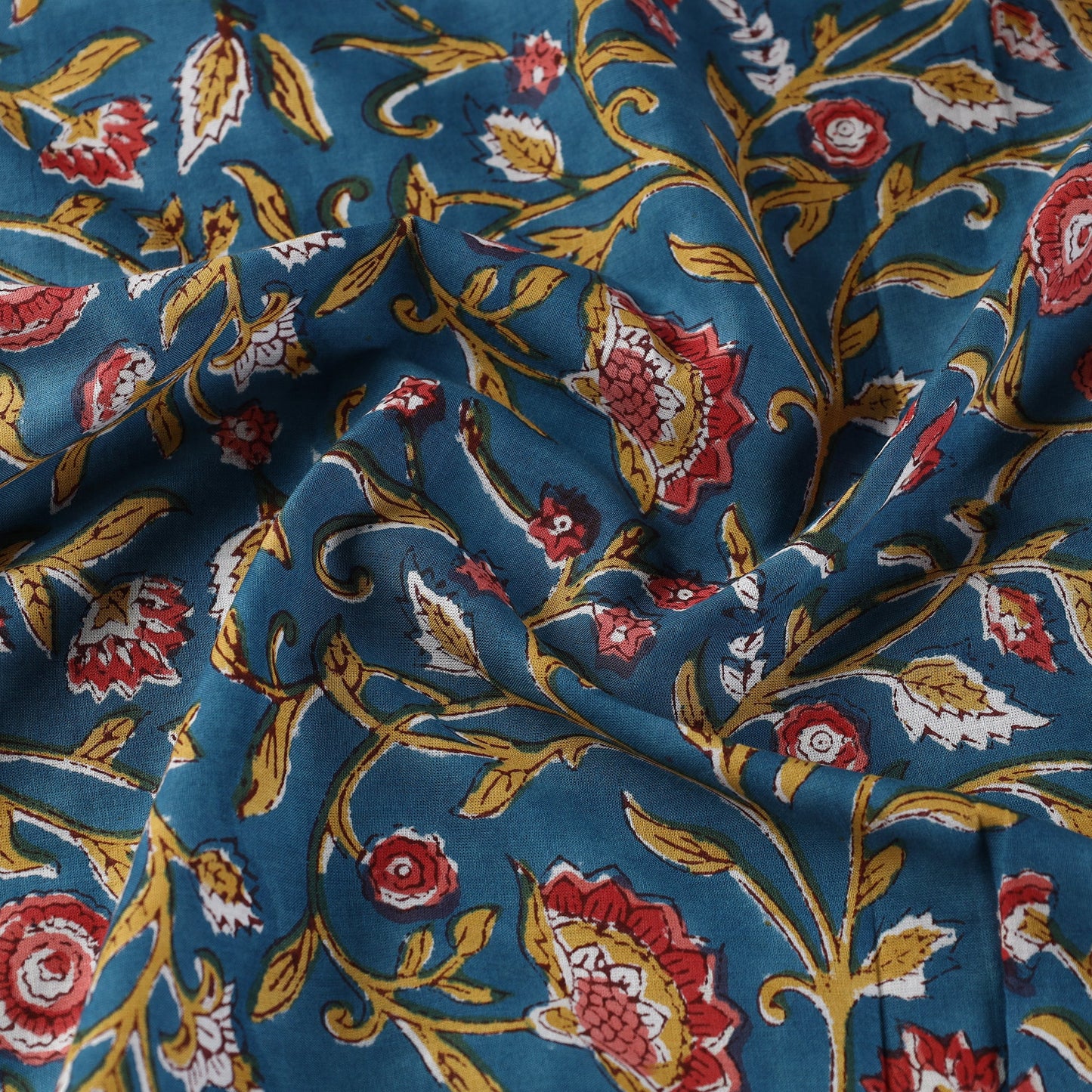 Pure cotton Sanganeri Block Print Fabric Online l iTokri.com