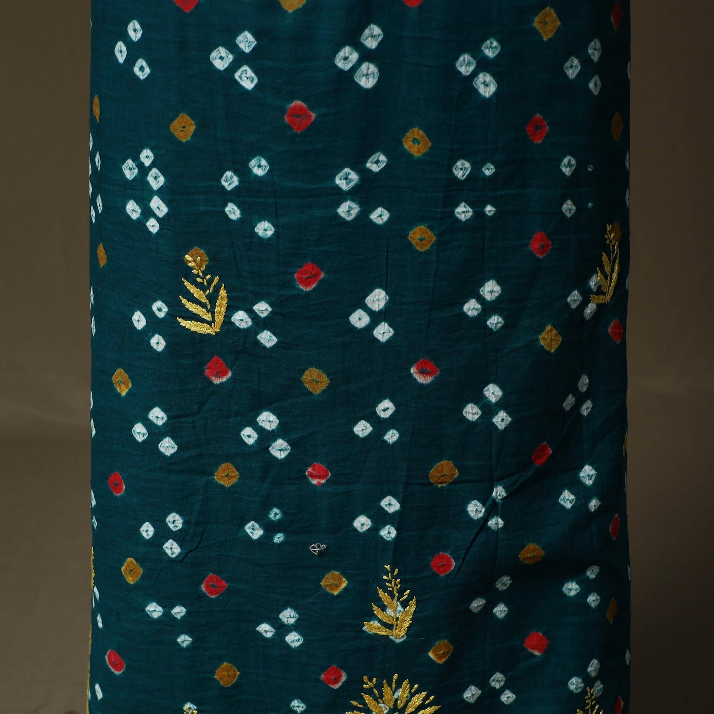 Lucknowi chikankari hand work bandhani unstitched kurta