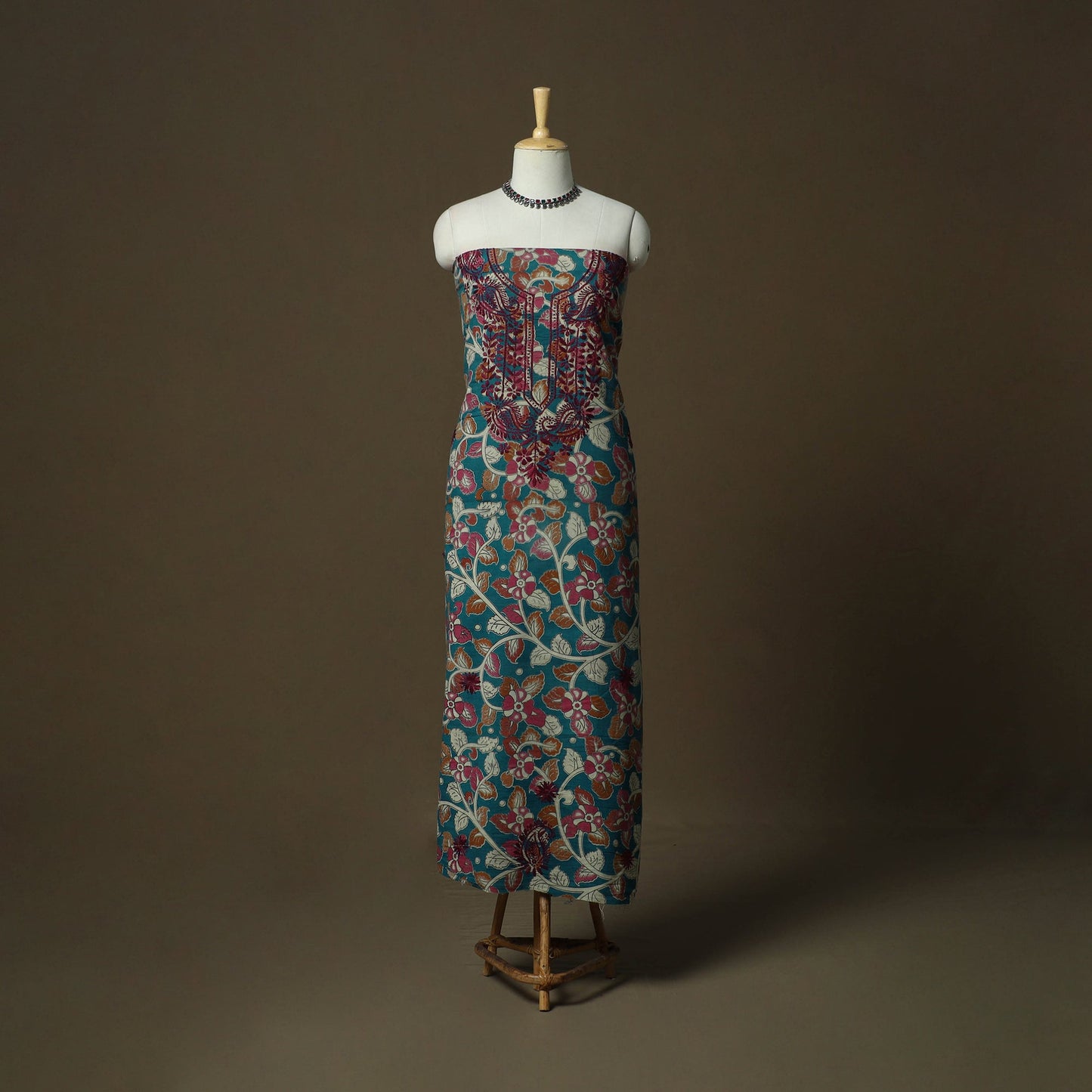 Lucknowi chikankari hand work kalamkari unstitched kurta