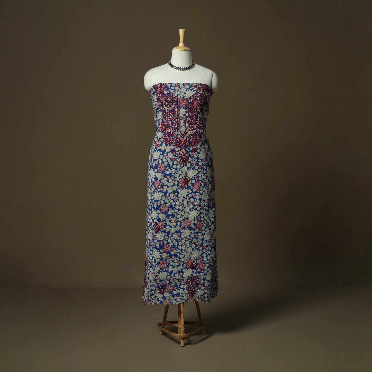 Lucknowi chikankari hand work kalamkari unstitched kurta