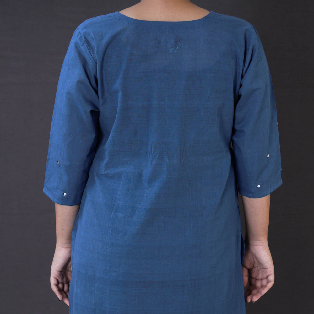 iTokri Casuals - Mangalagiri Pure Handloom Cotton Embroidered Long Kurta