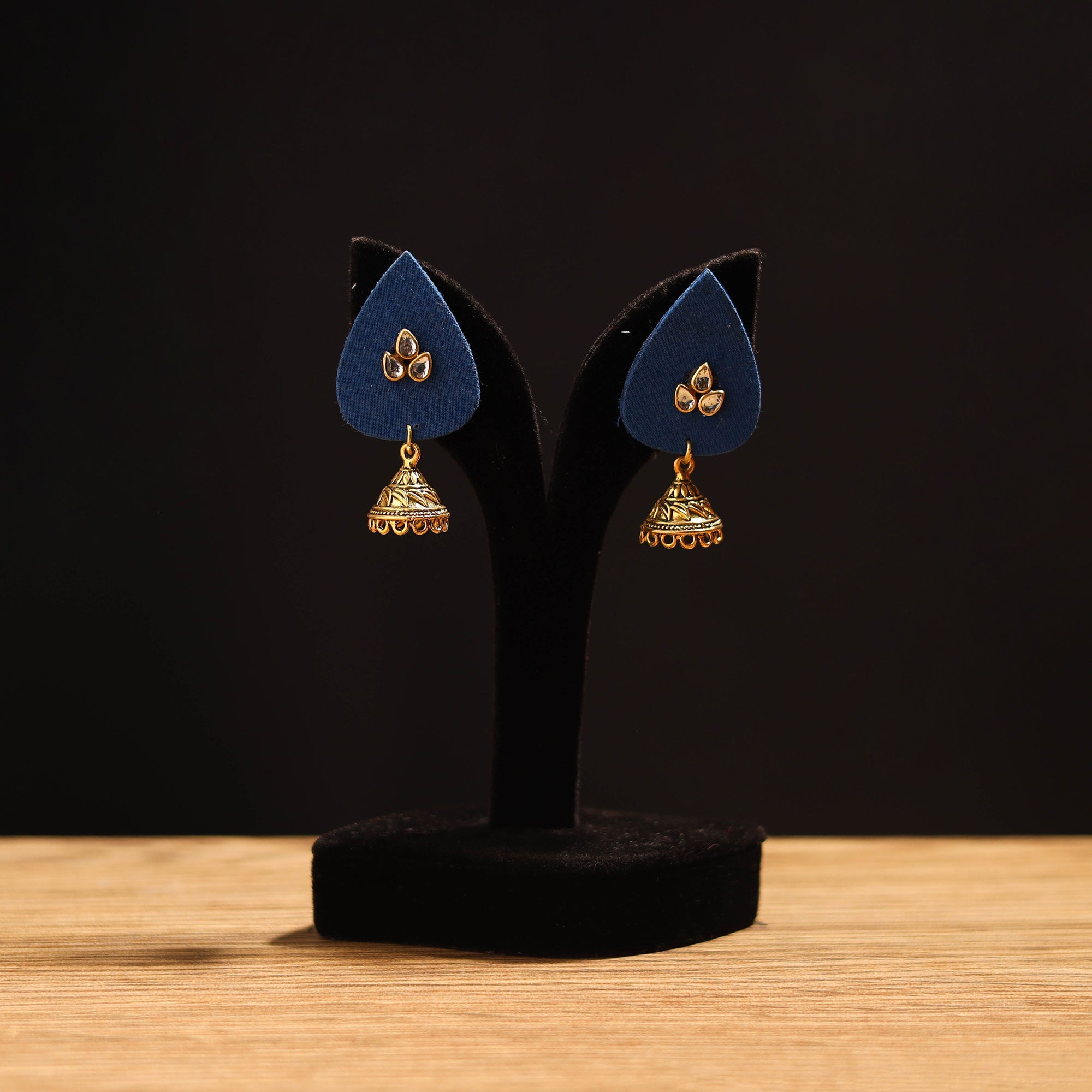 Black - Navya Handcrafted GS Fabart Earrings main image 1