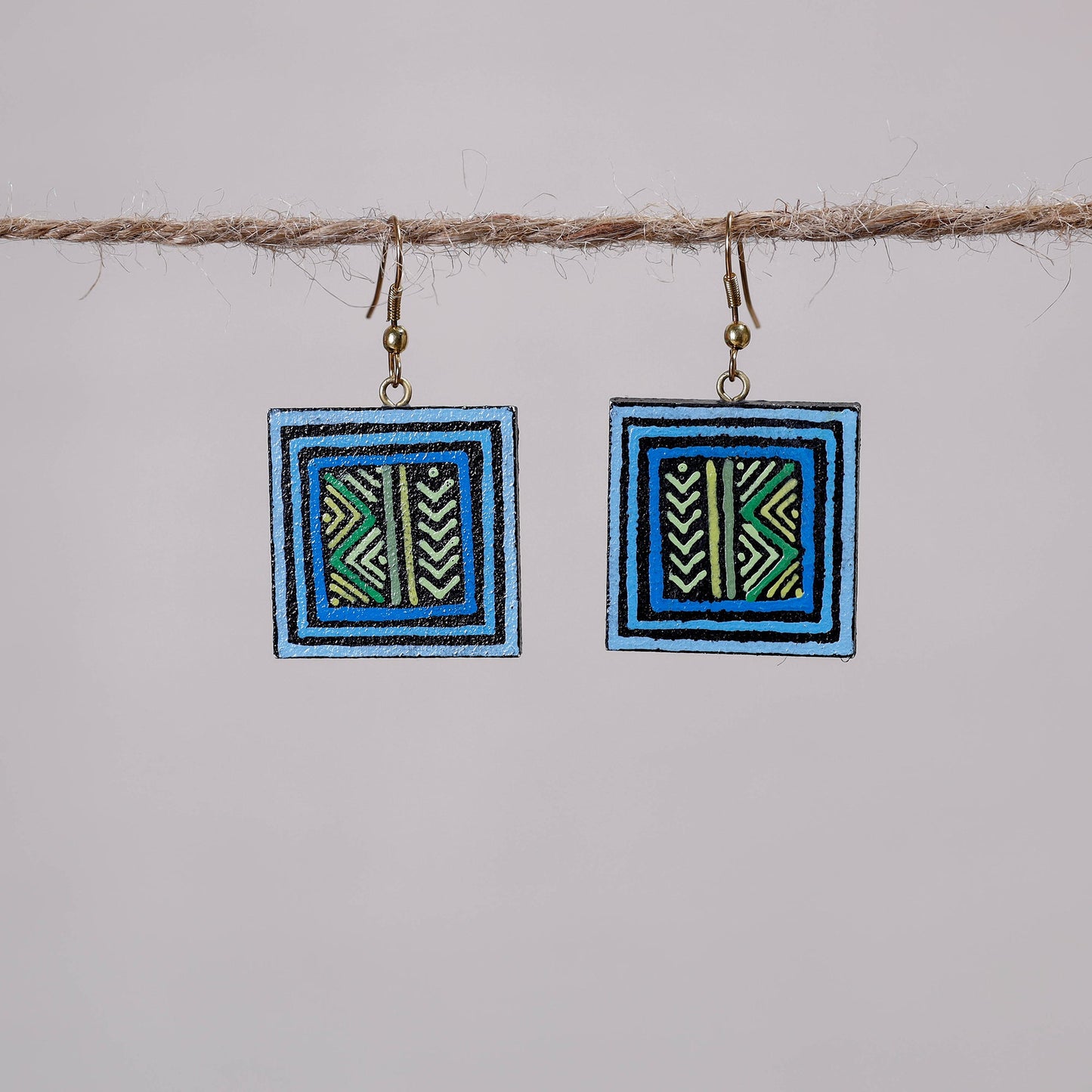 Miniature Handpainted Wooden Earrings