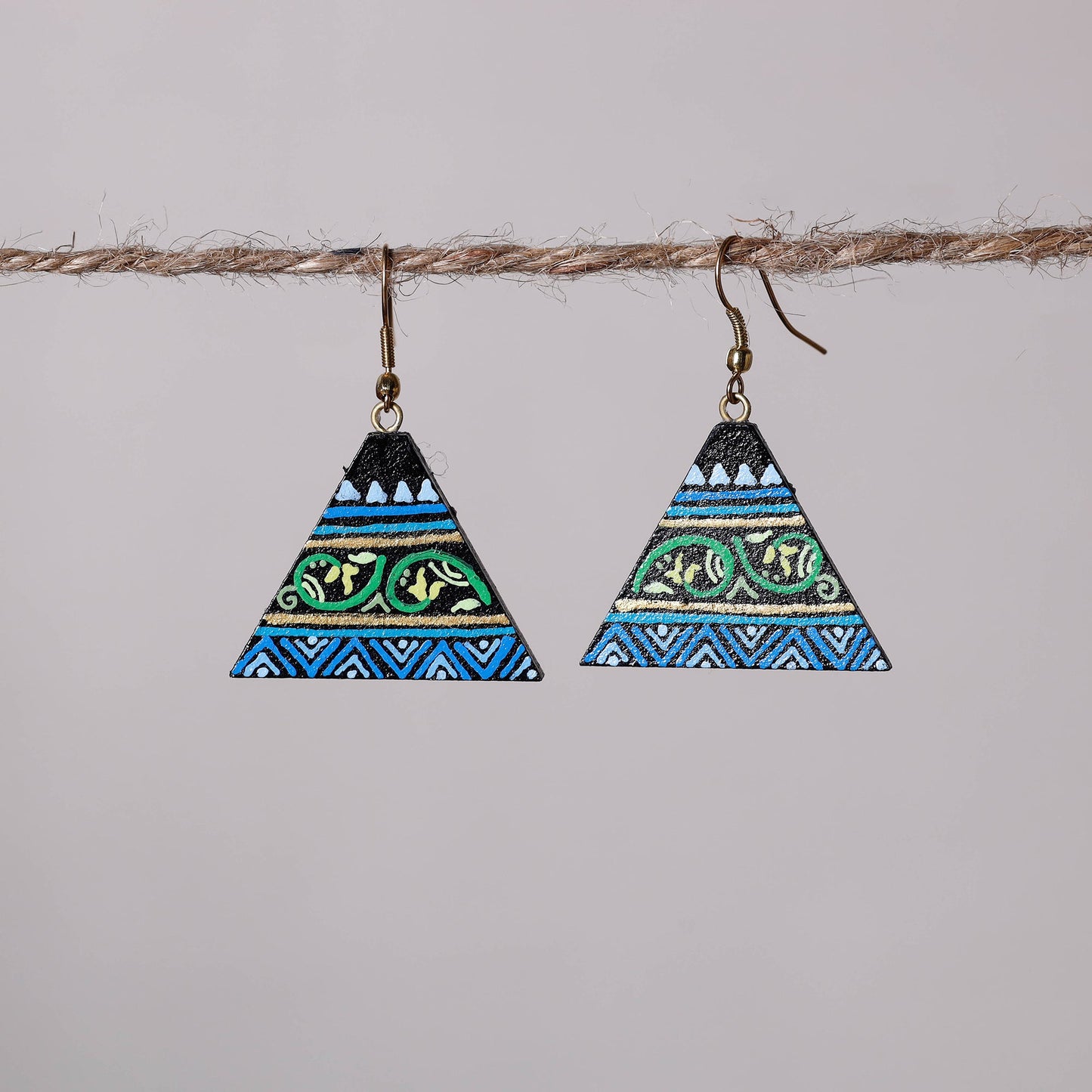 Miniature Handpainted Wooden Earrings Online at iTokri.com