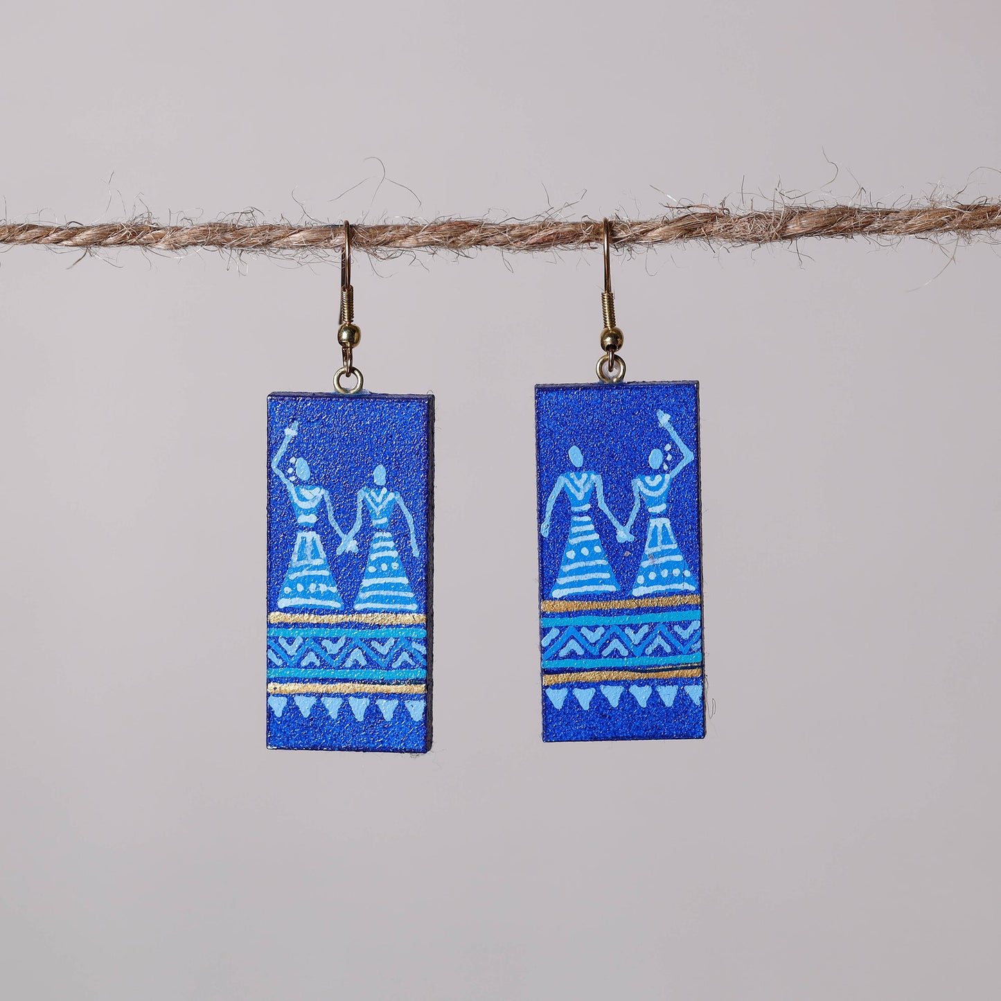 Miniature Handpainted Wooden Earrings