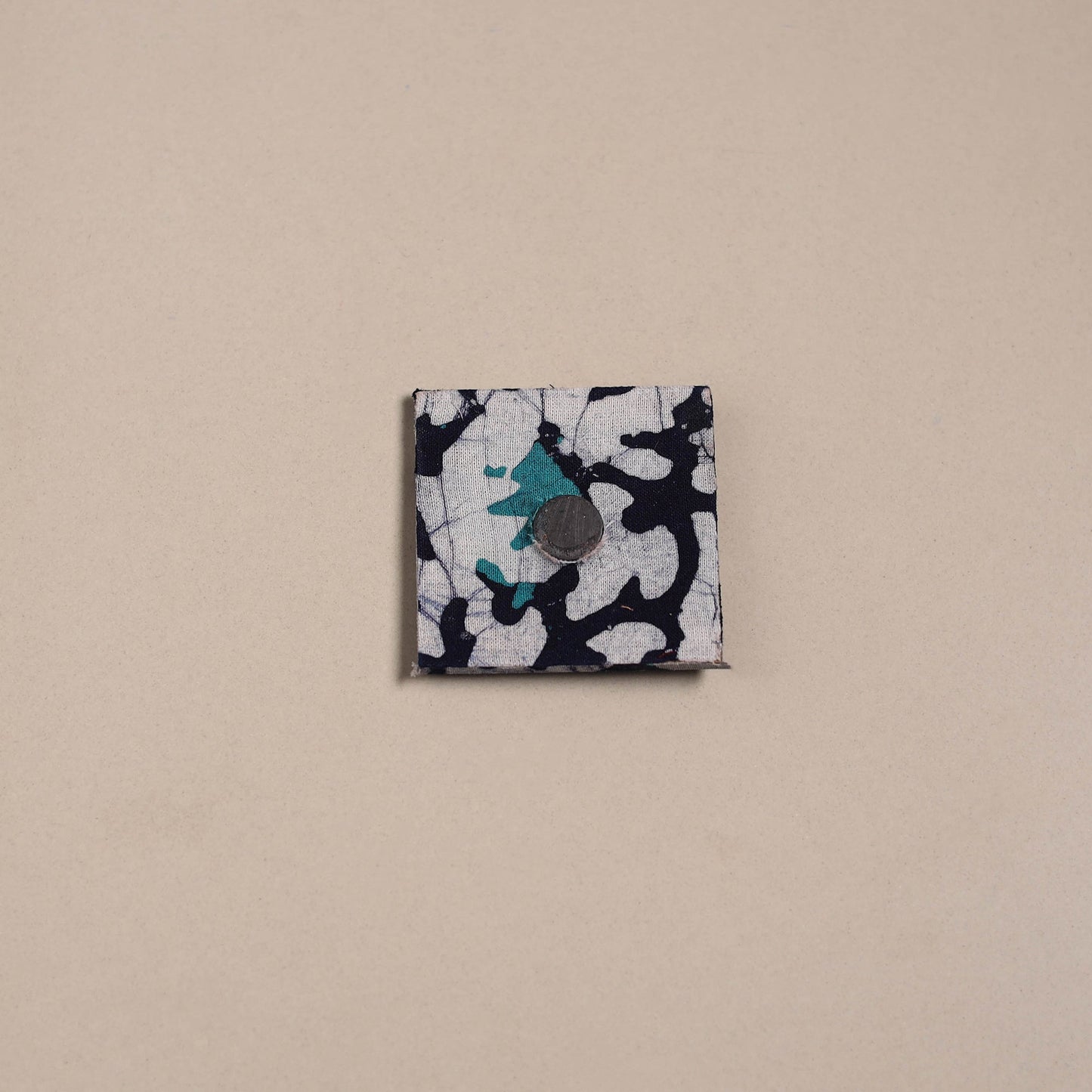 Blue - mirror work handmade fabart jute magnet 22