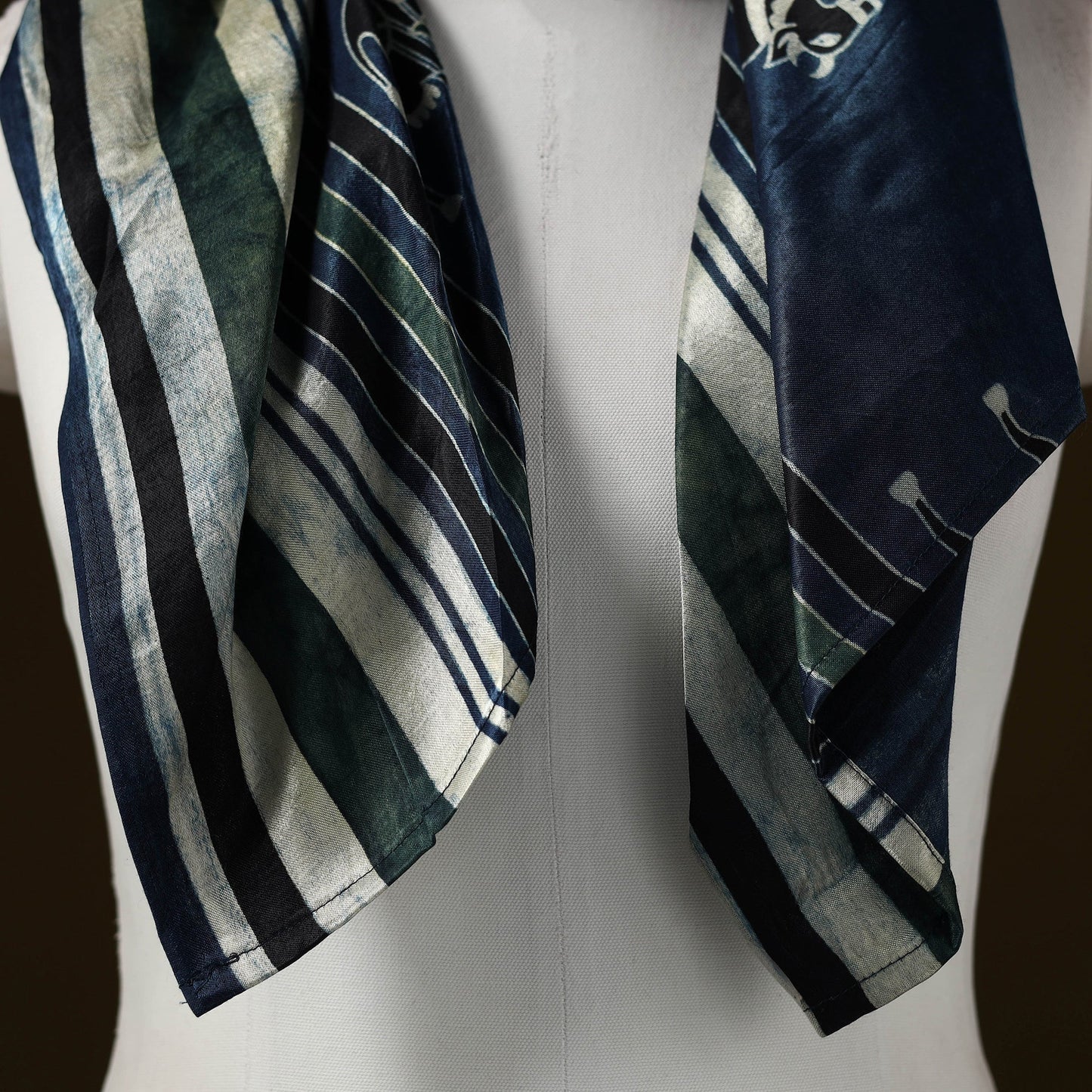 Modal silk pendant necklace scarf 24 - handcrafted