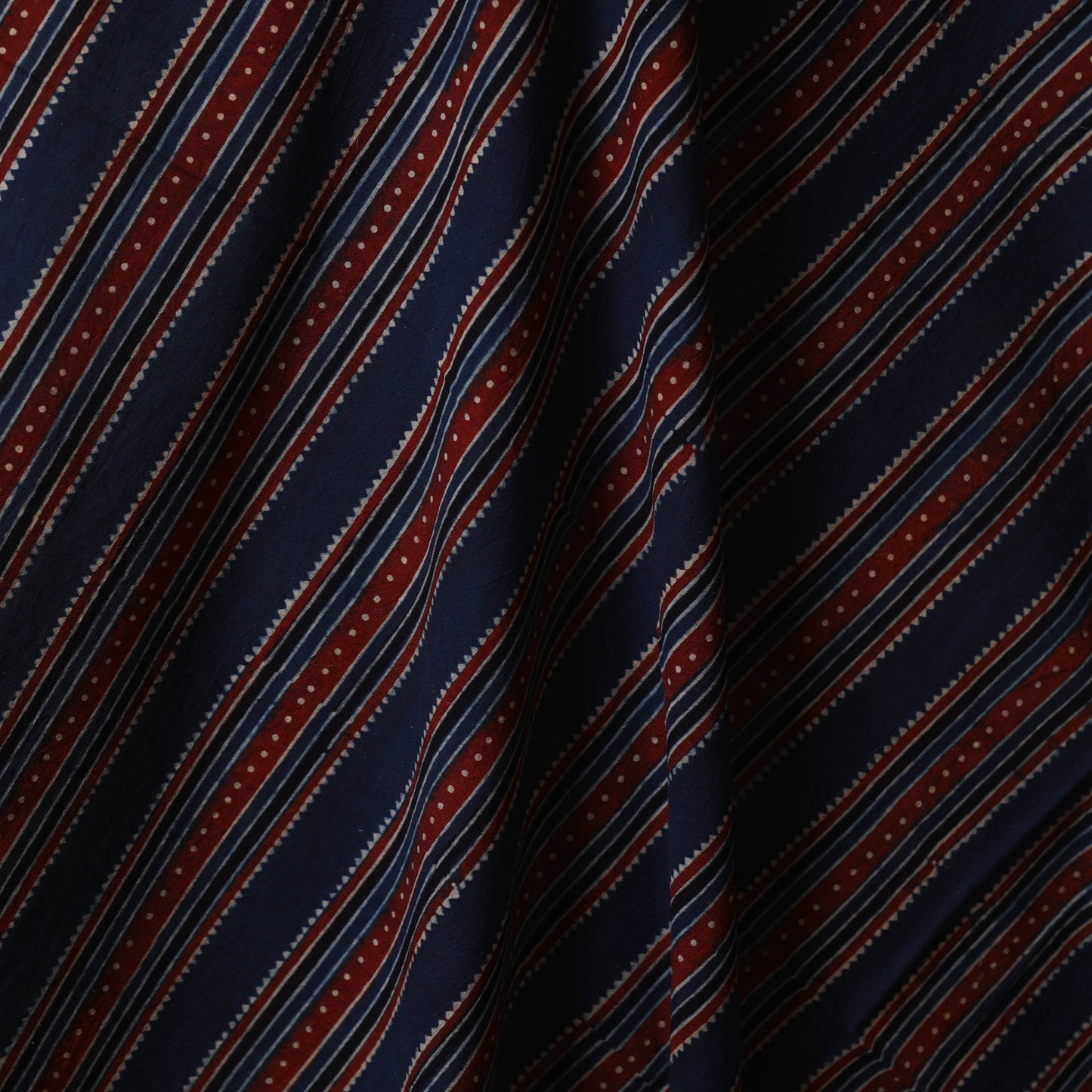 Blue - natural dyed cotton fabric 24 - handcrafted
