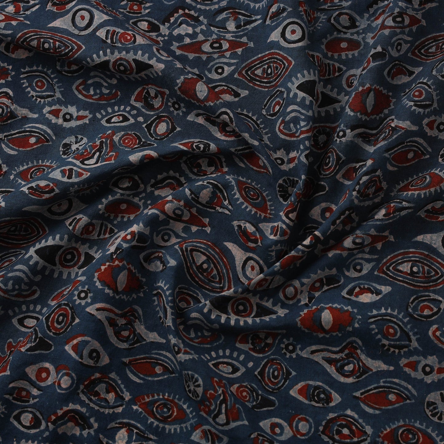 Natural dyed cotton kutch hand block ajrakh print fabric 36