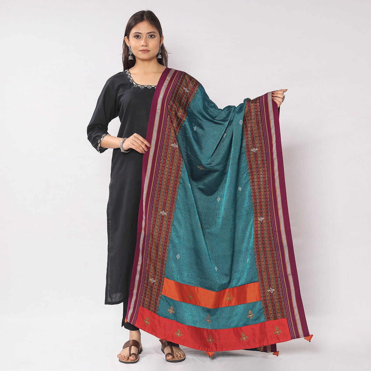 Hand Embroidery Cotton Dupatta