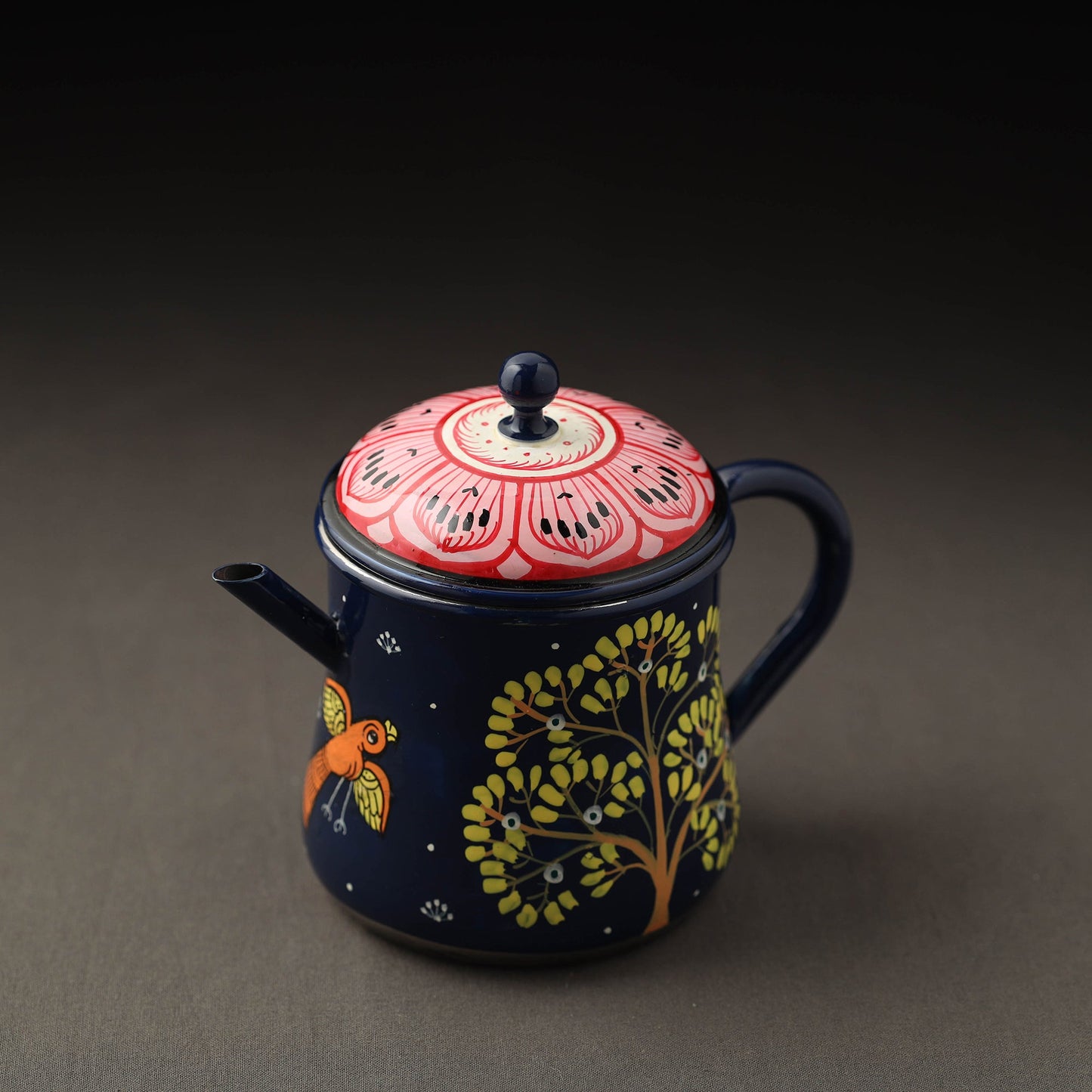 Odisha Pattachitra Handpainted Stainless Steel Tea Pot (500ml)