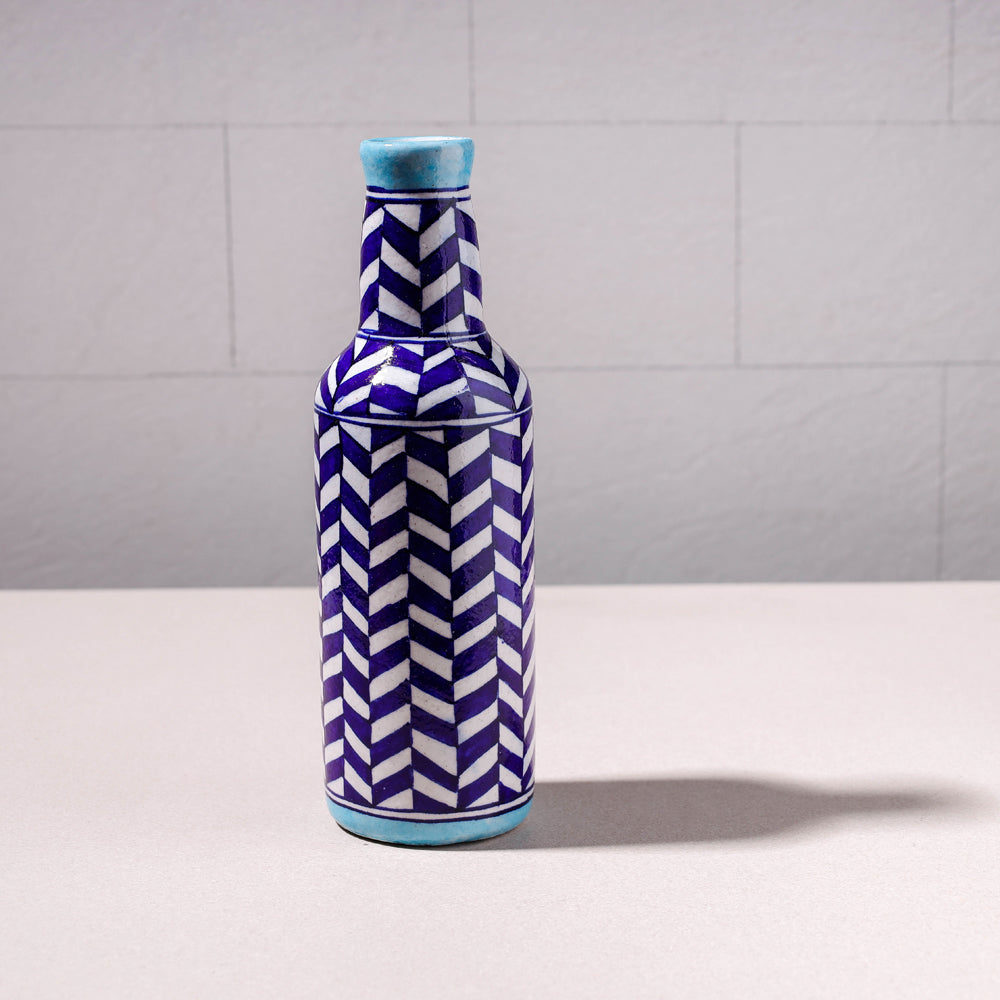 Original Blue Pottery Ceramic Decorative Bottle Online in India