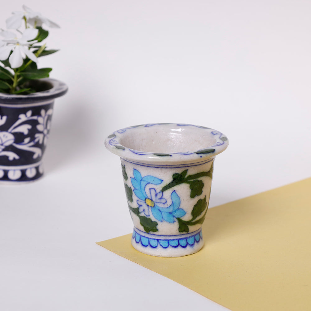 Original Blue Pottery Ceramic Planter