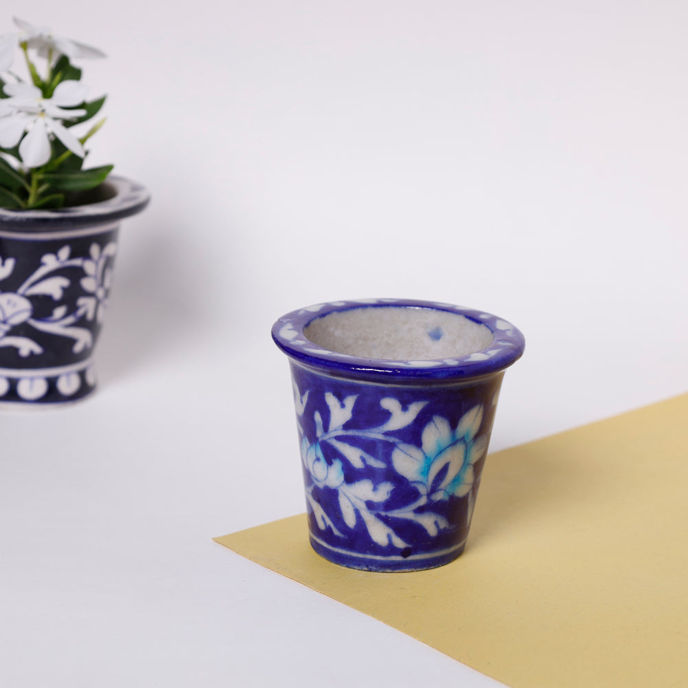 Original Blue Pottery Ceramic Planter