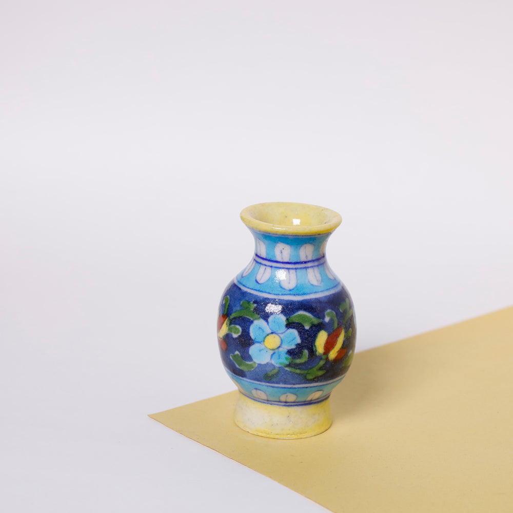 Original Blue Pottery Ceramic Vase