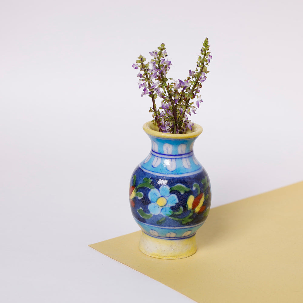 Original Blue Pottery Ceramic Vase