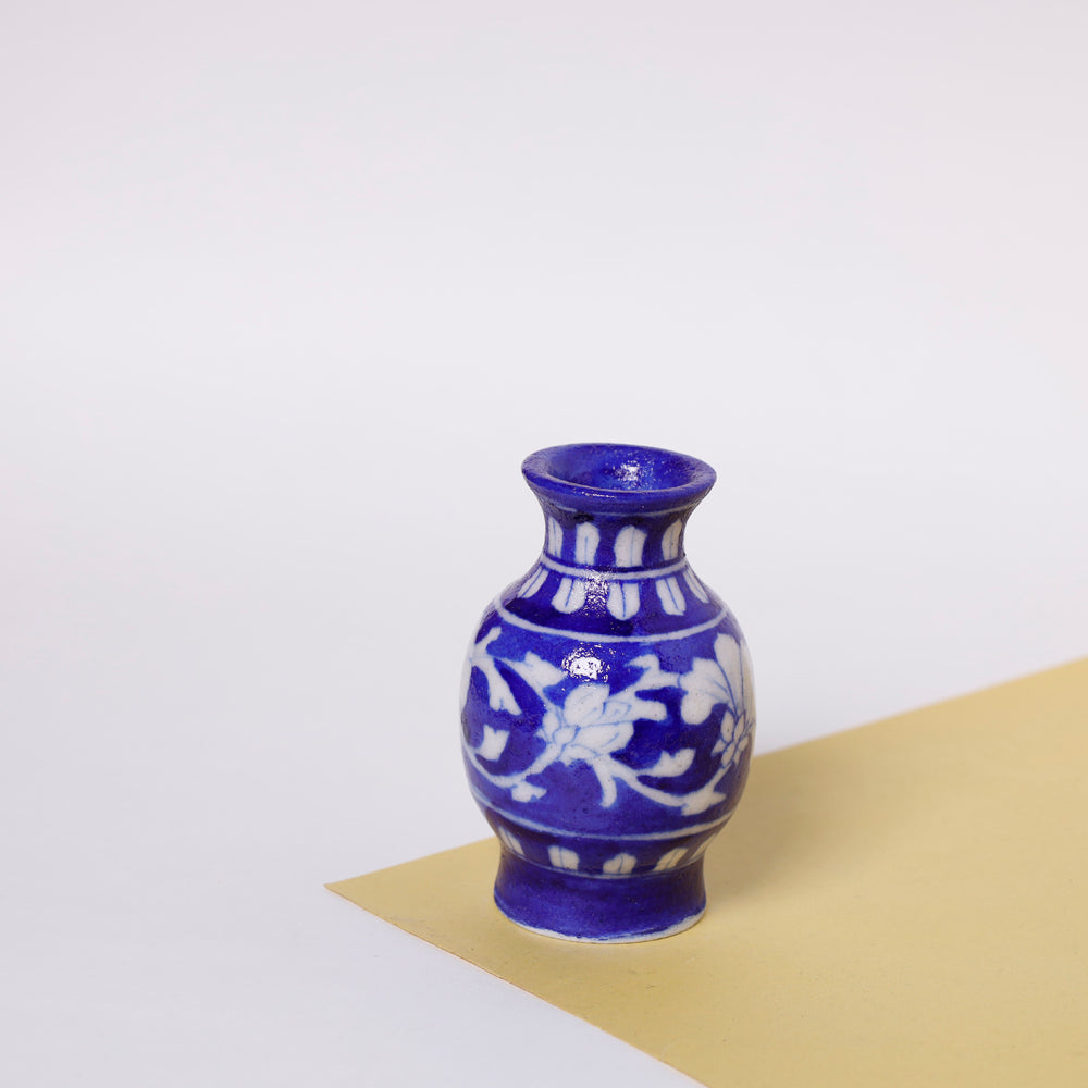 Original Blue Pottery Ceramic Vase