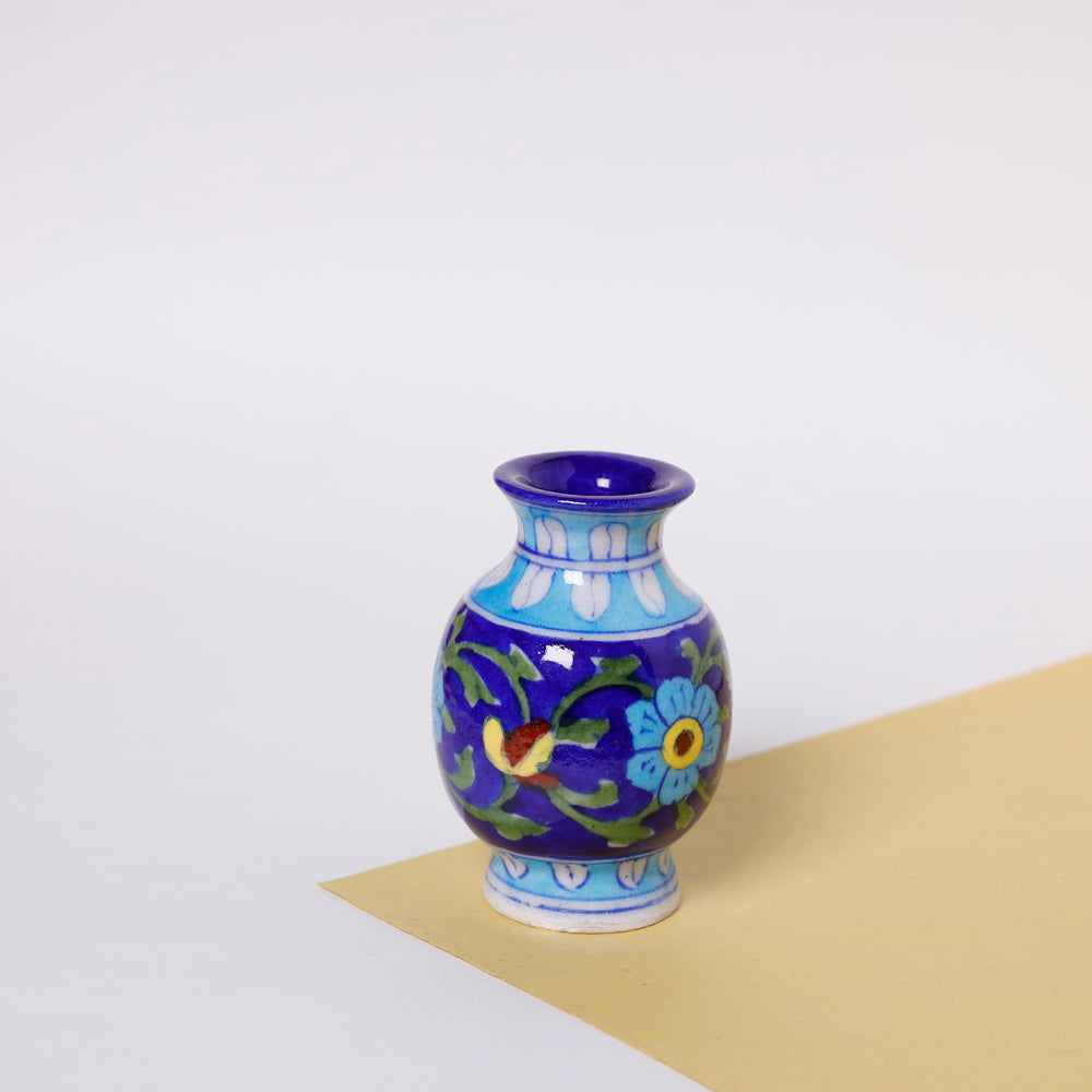 Original Blue Pottery Ceramic Vase