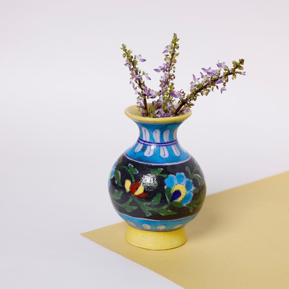 Original Blue Pottery Ceramic Vase