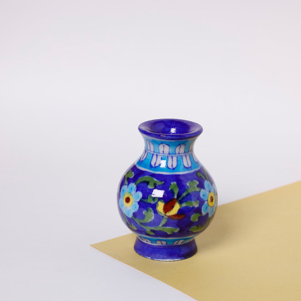 Original Blue Pottery Ceramic Vase