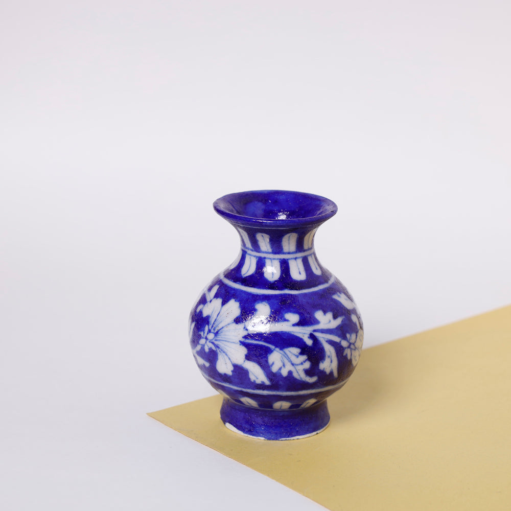 Original Blue Pottery Ceramic Vase