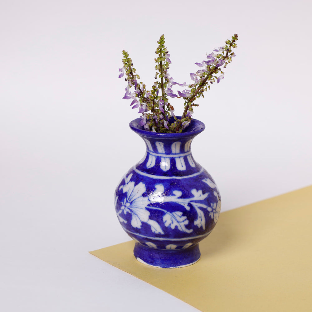 Original Blue Pottery Ceramic Vase