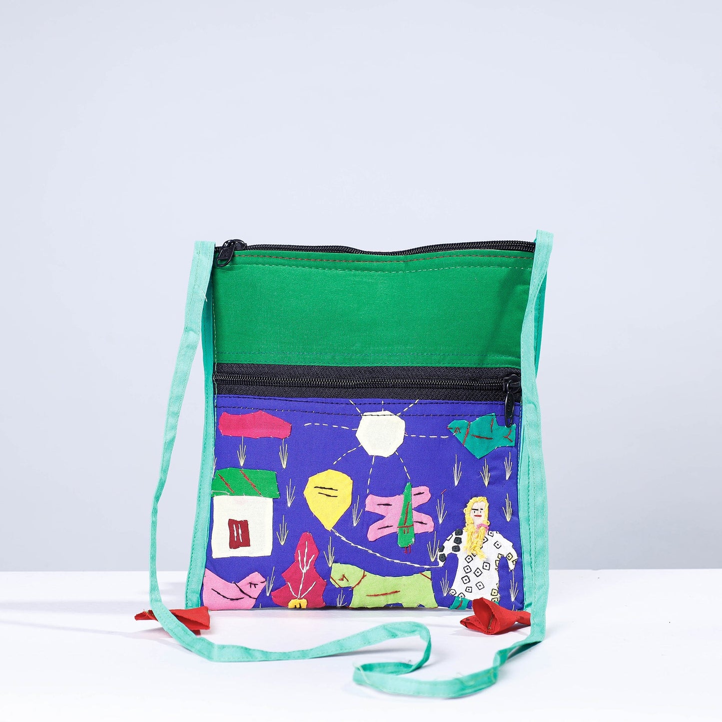 Buy Pipli Applique Work Cotton Sling Bag Online at iTokri.com