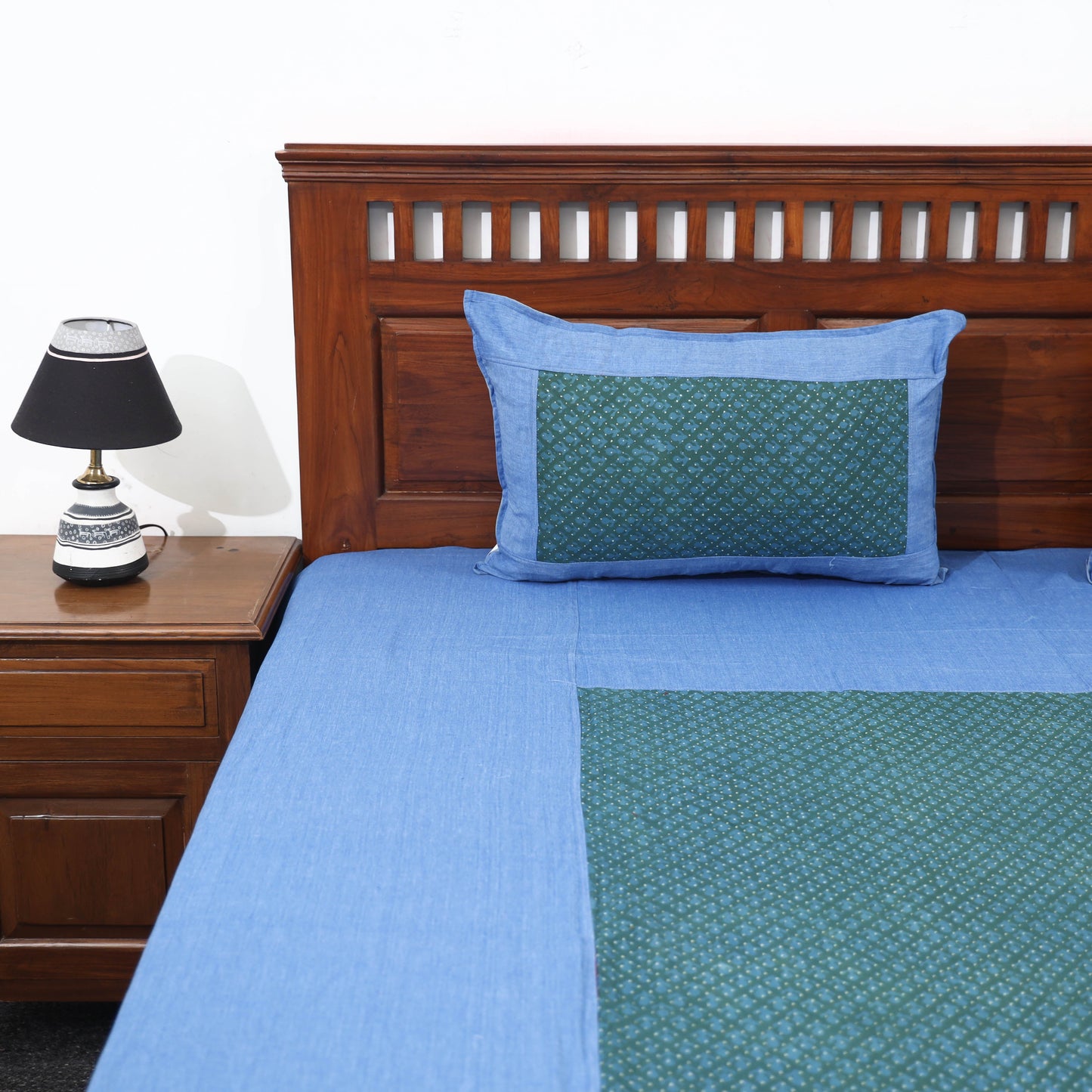 plain double bed cover