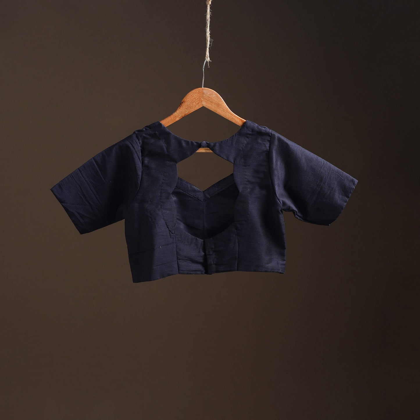 Plain slub silk readymade blouse 11 - handcrafted