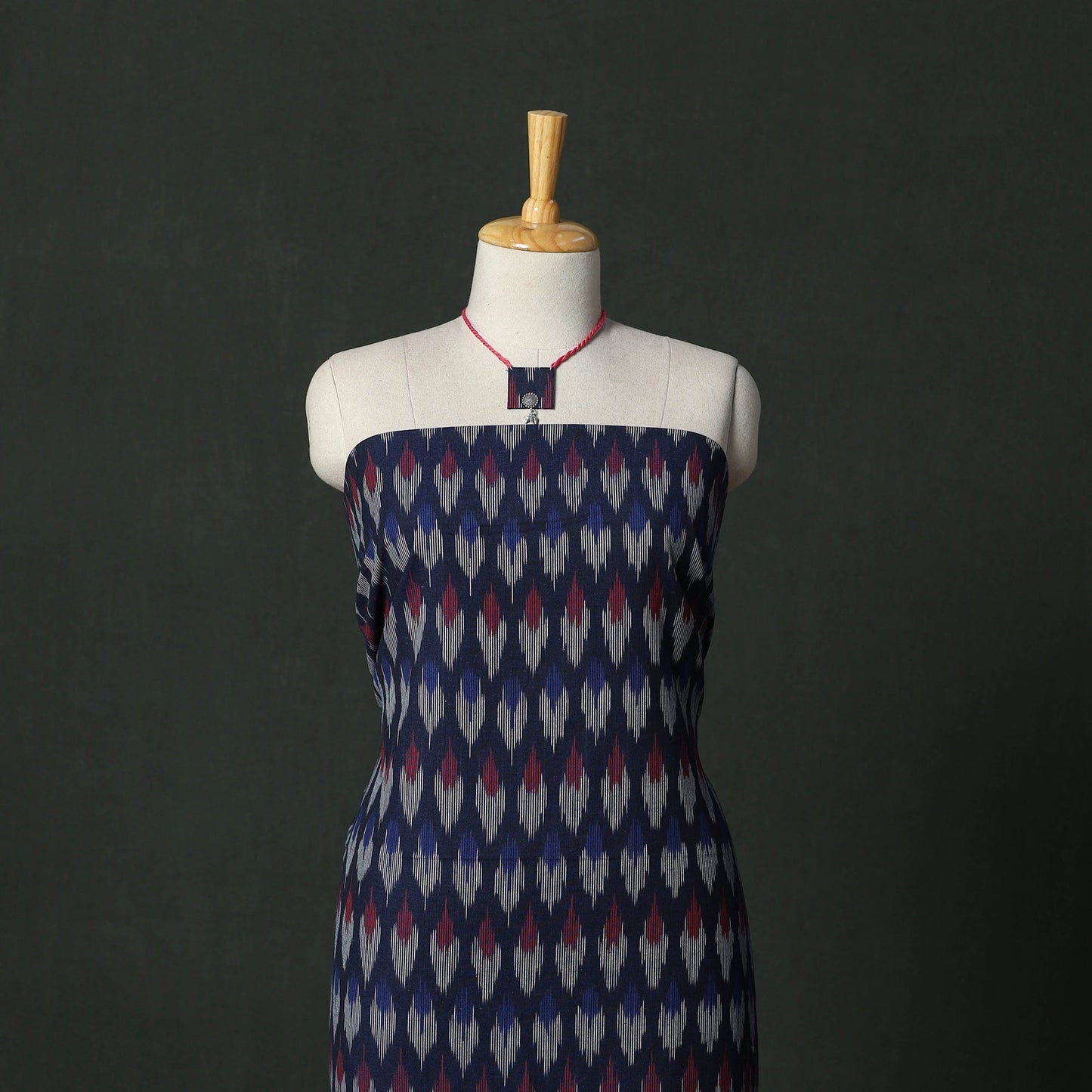 Pochampally ikat cotton 2pc unstitched dress material