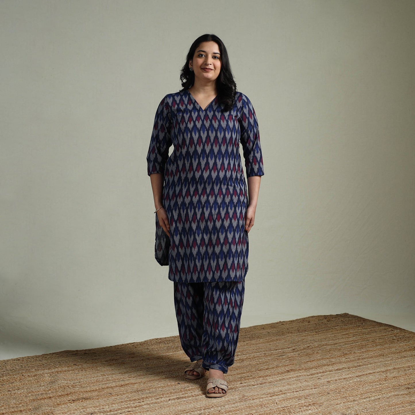 Pochampally ikat cotton co-ord set for women 11