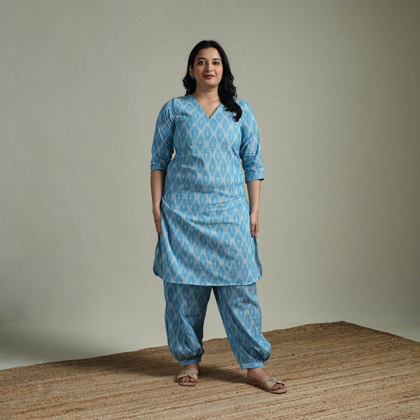 Pochampally ikat cotton co-ord set for women 13