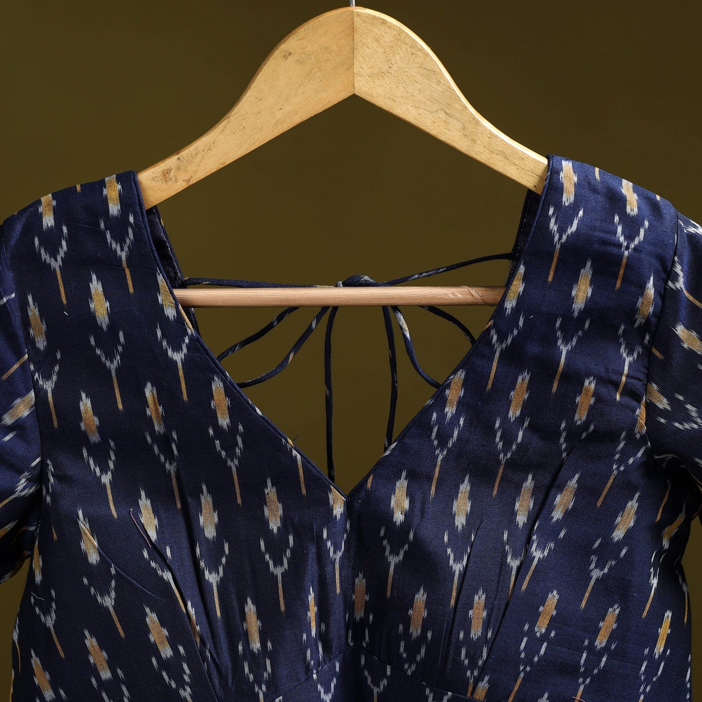 Pochampally ikat cotton readymade blouse 09 - handcrafted