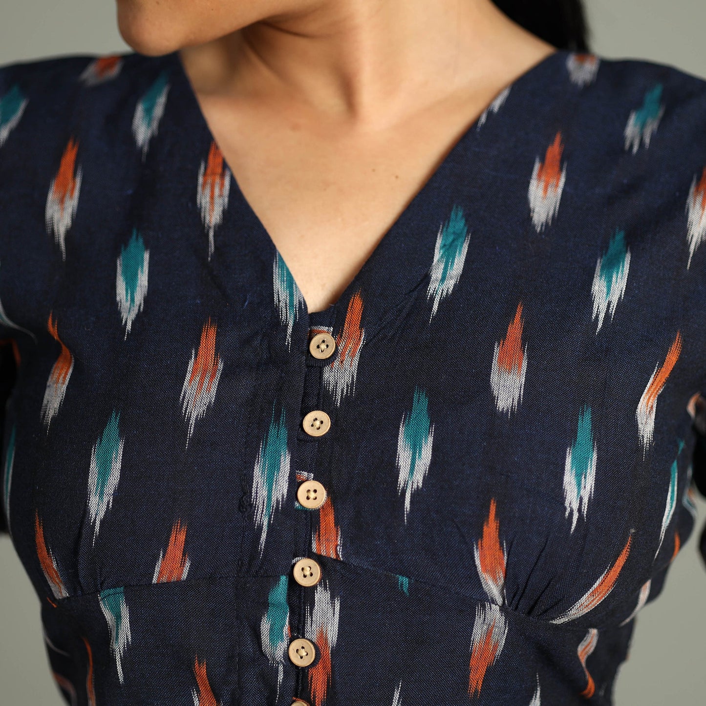 pochampally ikat stitched blouse